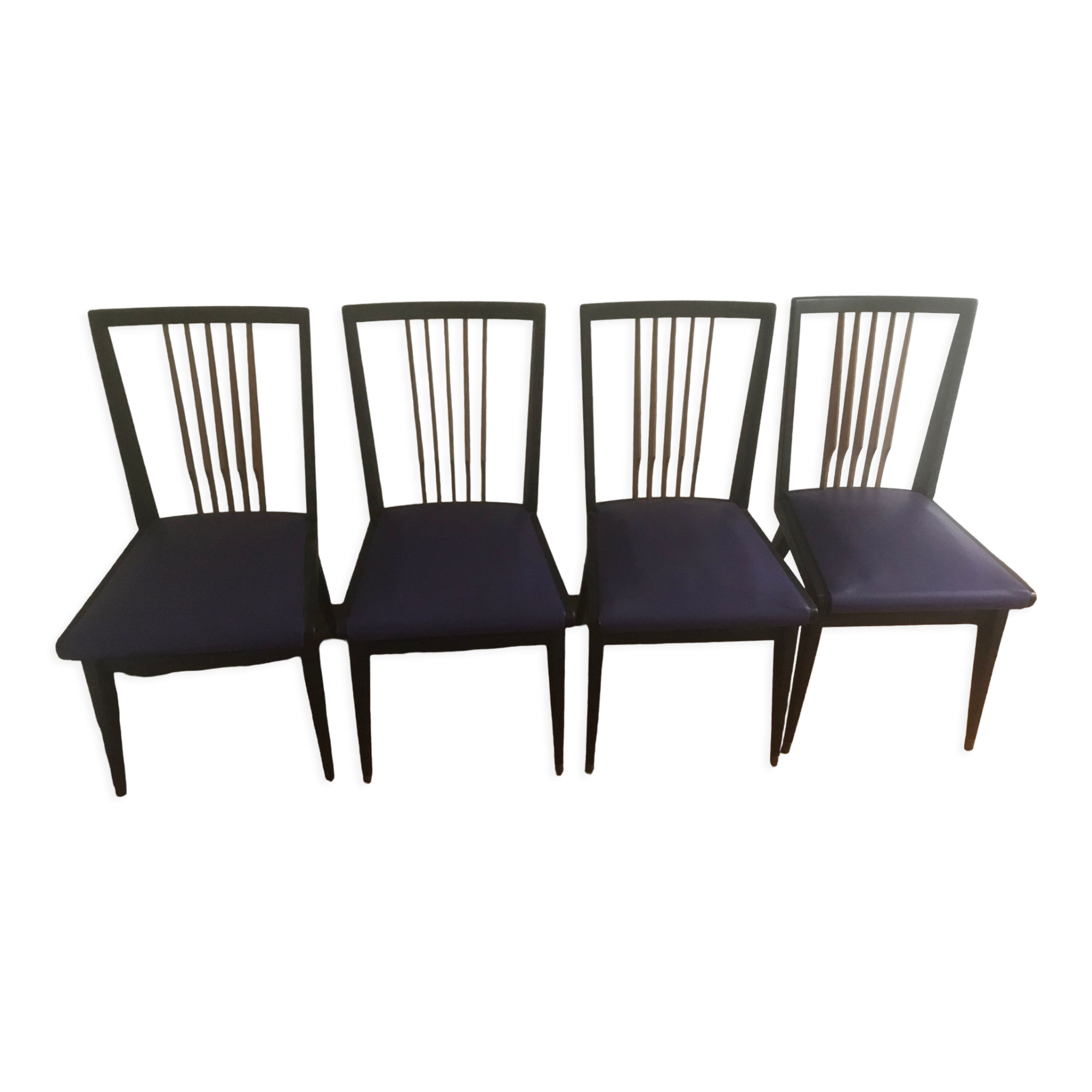 Series of 4 vintage 1960 chairs