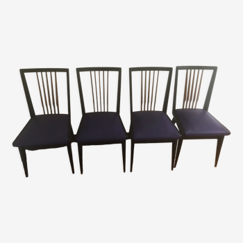Série de 4 chaises 1960 vintage
