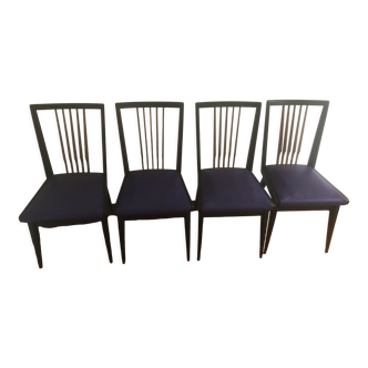 Series of 4 vintage 1960 chairs