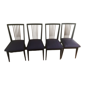 Série de 4 chaises 1960 vintage