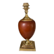 Lampe Le Dauphin vintage, cuir et métal doré
