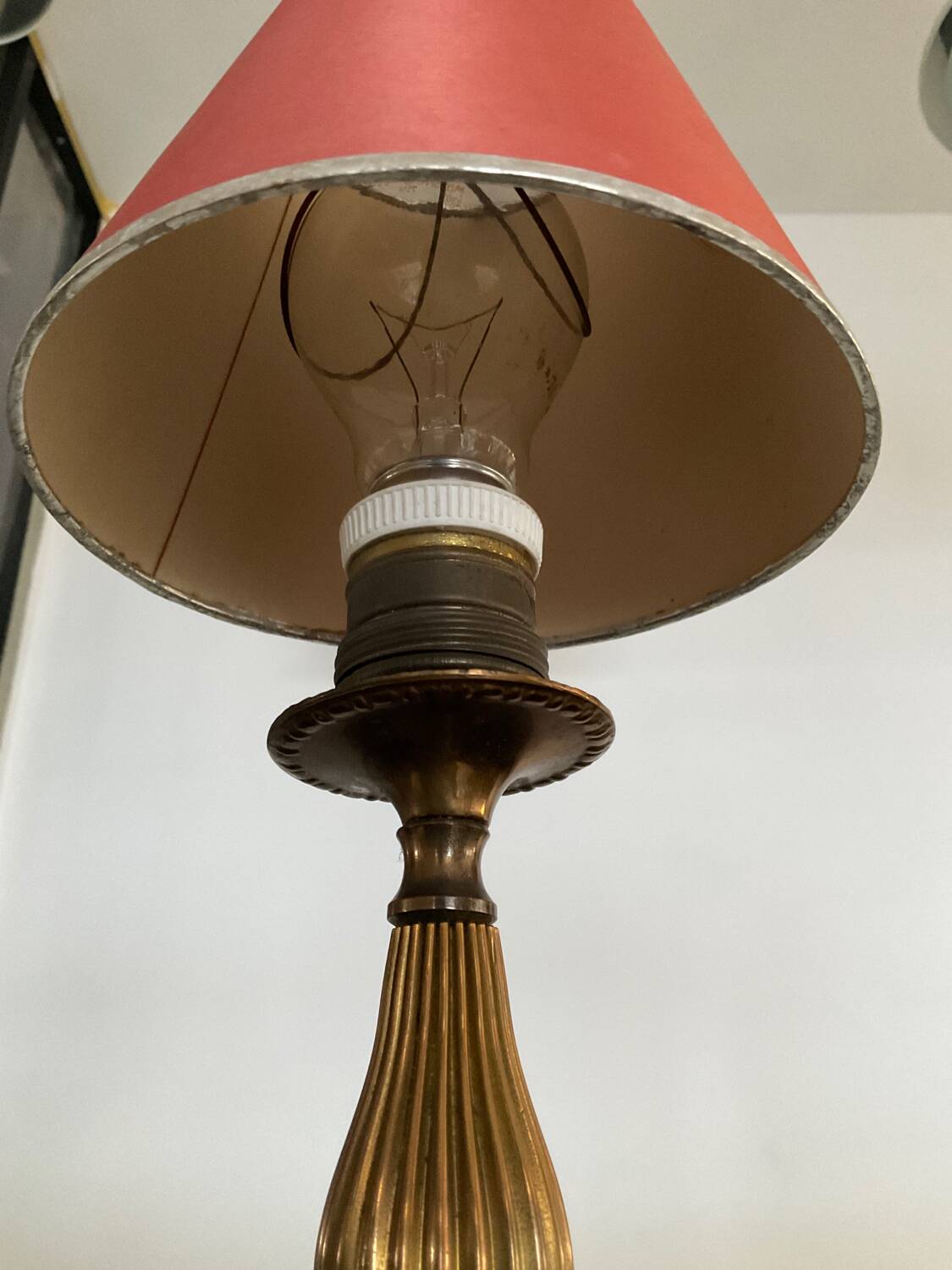 Paire de lampes vintage style empire en bronze