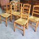 SET OF 6 DINING ROOM OR KITCHEN CHAIRS IN RESTAURANT STYLE IN WALNUT