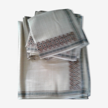Set Nappe and 12 Basque textile towels