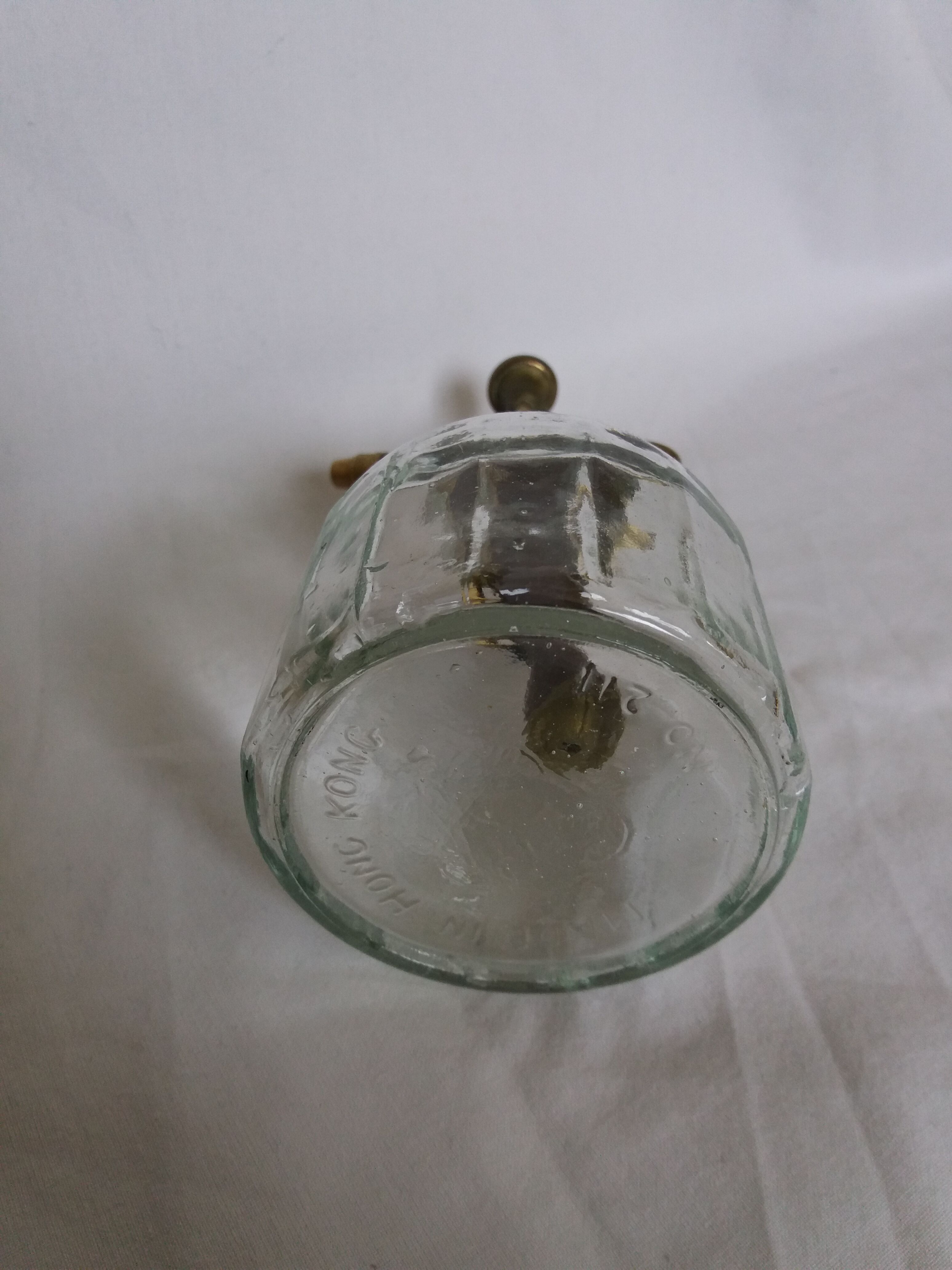 Glass and brass plant spray