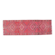Tapis vintage turc Oushak fait à la main en laine et coton rose, années 1970