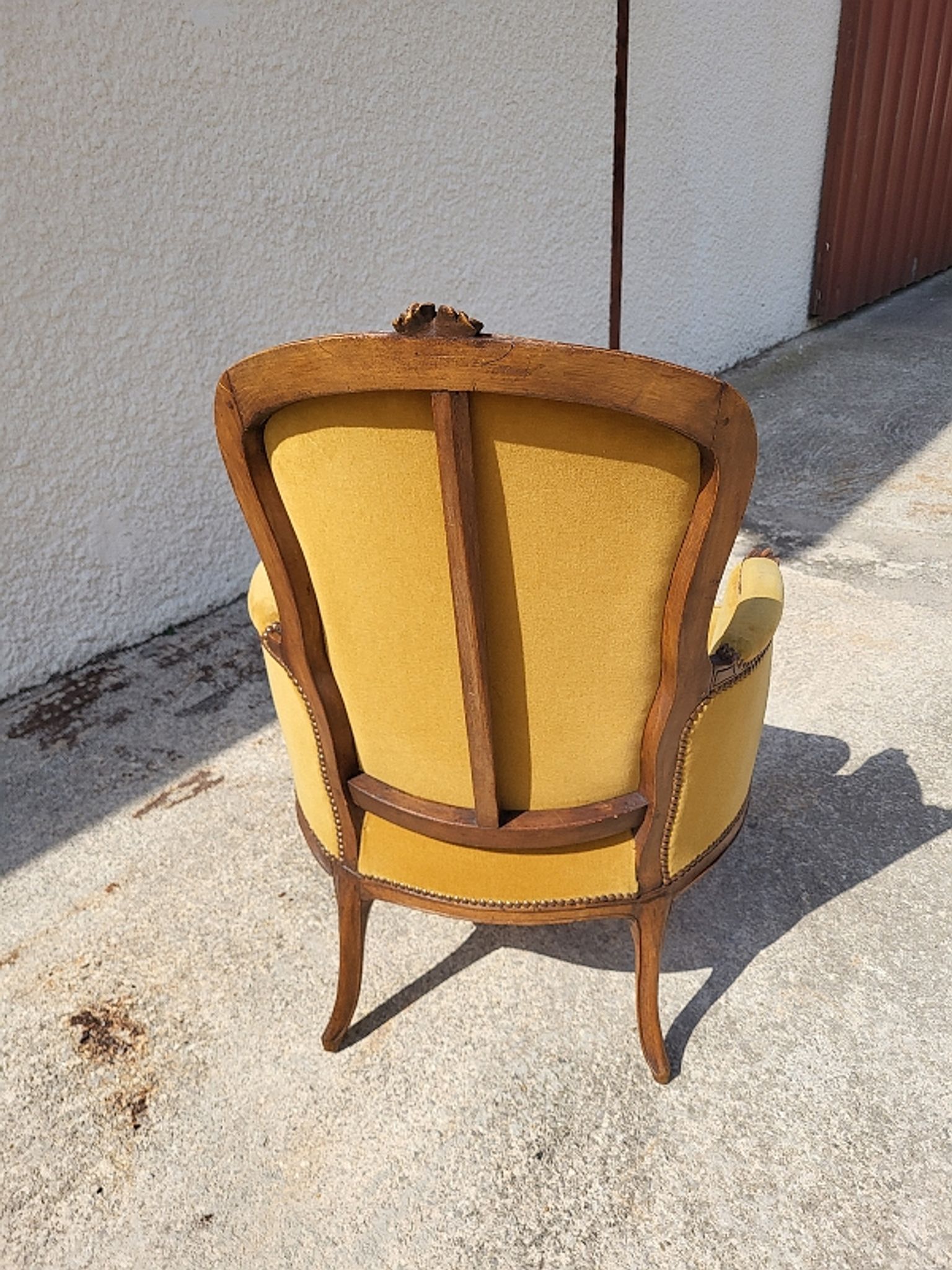 Armchair louis xv mustard walnut of the xix th century n°17