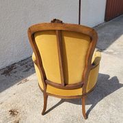 Armchair louis xv mustard walnut of the xix th century n°17