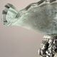 Centrepiece bowl LA MERIDIANA in blown glass on a silver pedestal.