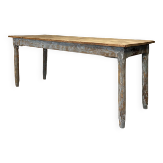 Ancienne table de ferme patinée