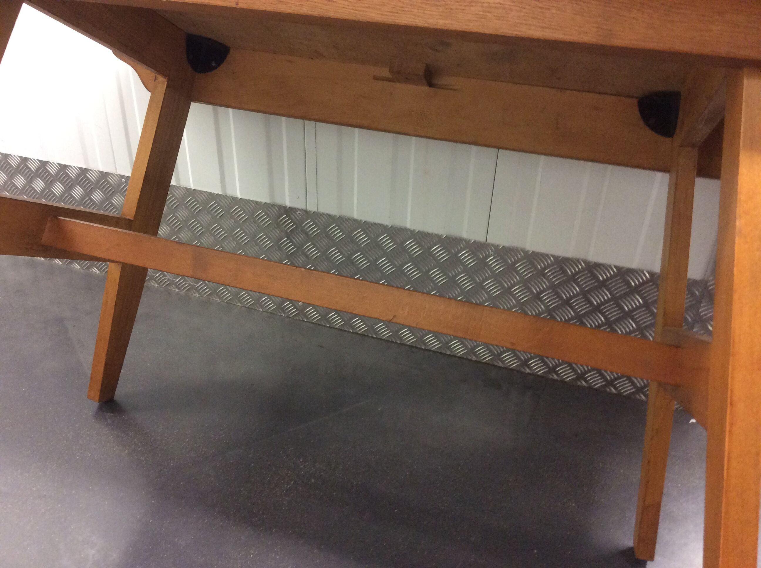 Table light oak by Rene Gabriel around 1950 reconstruction