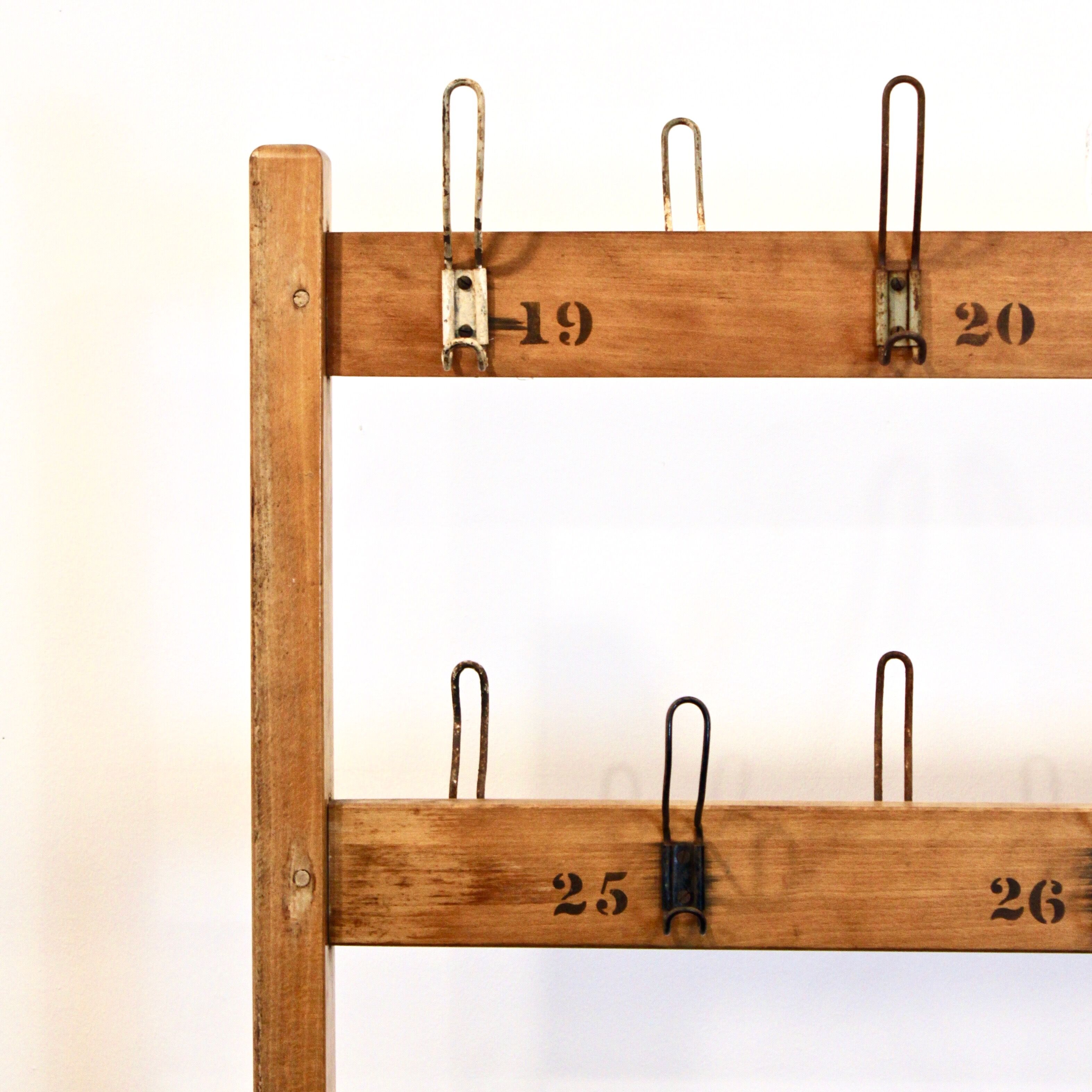 1940's school coat rack