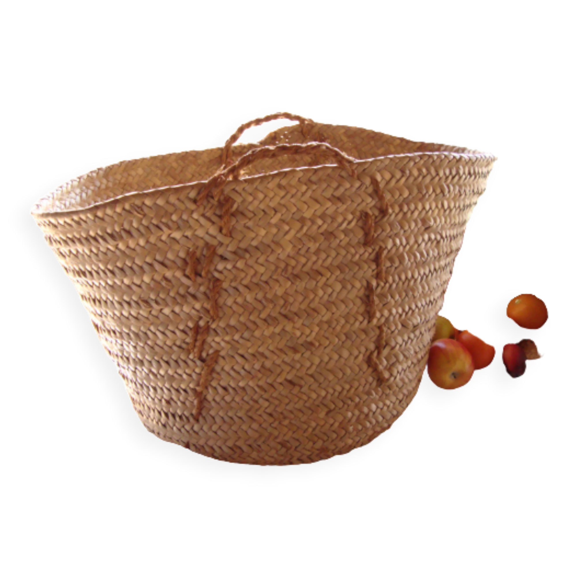 Vintage laundry basket with handles