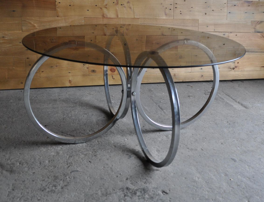 Mid-Century Tubular Chrome Coffee Table, 1960s
