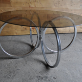 Mid-Century Tubular Chrome Coffee Table, 1960s