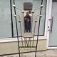 Cloakroom coat rack hat umbrella metal and vintage brass