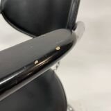 Set of four Effezeta Dining room chairs cantilever chrome 1980s made in Italy