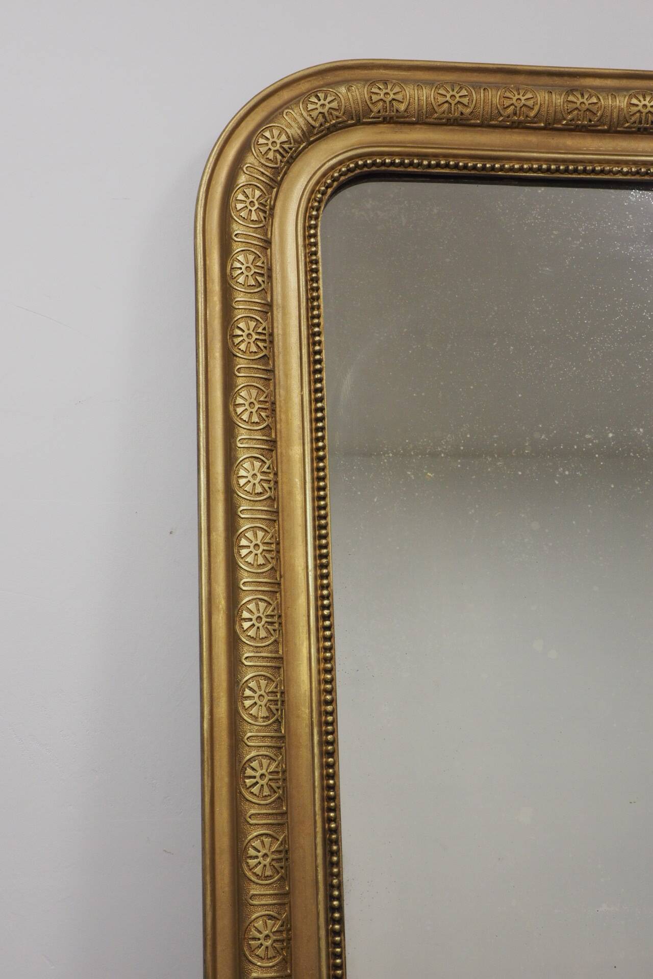 Very large Louis Philippe gilded trumeau mirror