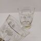 Vintage glasses with rose pattern