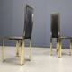 Vintage french brass dining chairs, set of 6 - 1970s