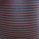 two-tone striped clay vase from the 1960s, signed