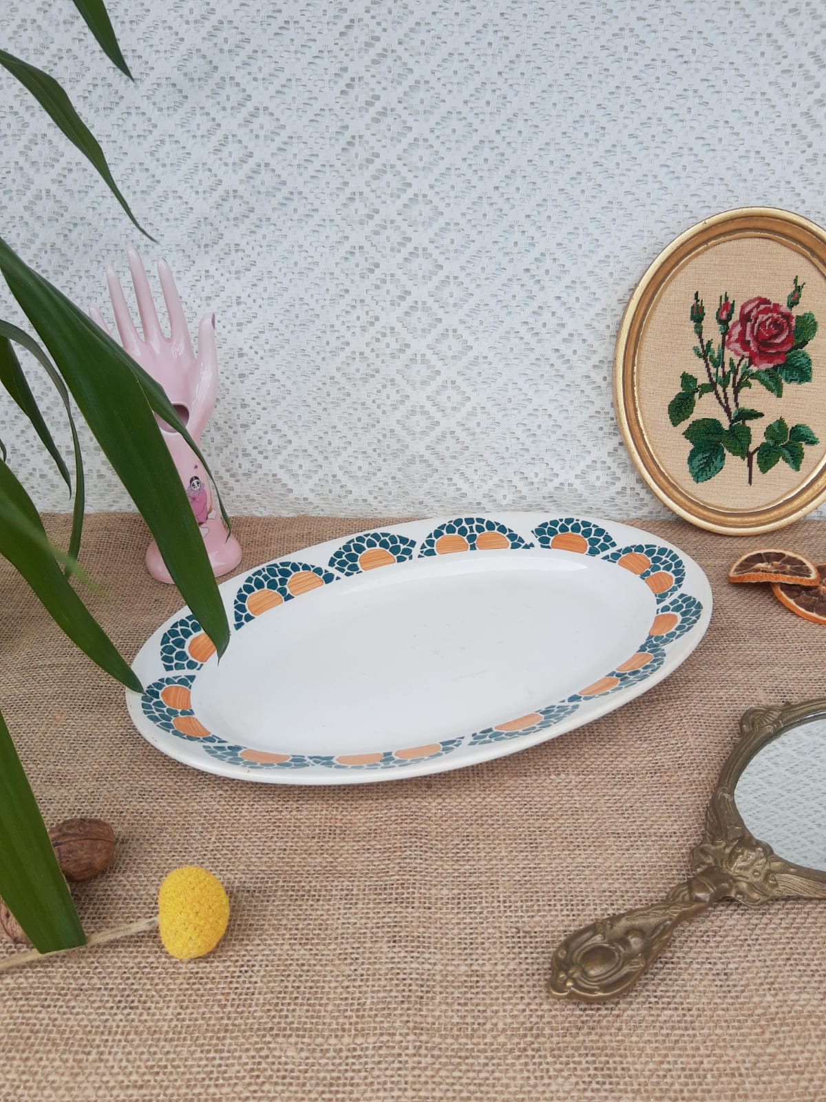 Serving dish Faiencerie new Givors France Jane