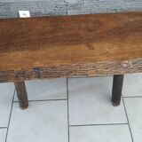 Vintage Brutalist Coffee Table in Solid Oak