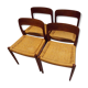 4 chairs Danoises Teck Model 75 from N.O.Moller