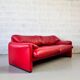 Cassina Maralunga 2-seater leather sofa