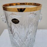 Champagne crystal bucket signed etzel Lorraine