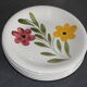 5 Vintage Italian ceramic plates Primula flowers