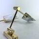 Postmodern pair of articulated brass wall lamps by Baulmann Leuchten. Germany 1980s