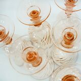 6 Rosaline wine glasses Luminarc Arcoroc France - vintage 80s