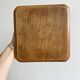 Tabouret carré ancien en bois massif