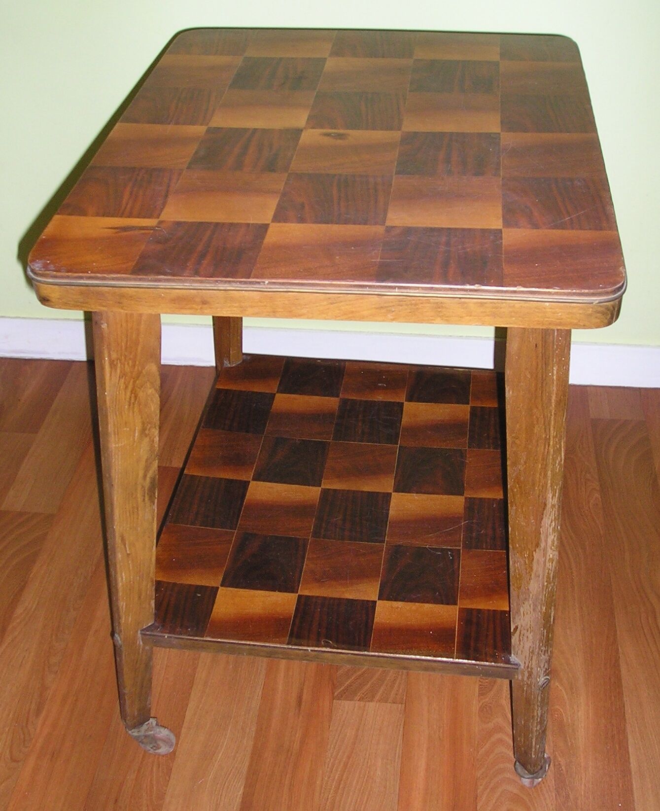 2-tray rolling side table, 50s