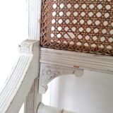 Louis XV style canned armchair lacquered wood