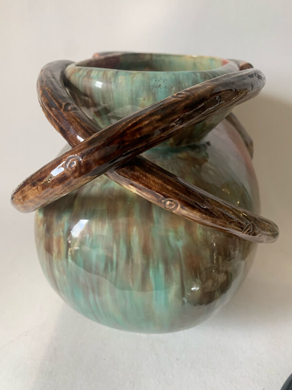 Vasque en faïence émaillée Art Deco