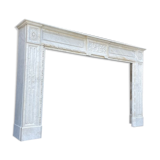 Louis XVI fireplace in Carrara marble