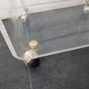 Vintage Plexiglas and Glass Coffee Table by David Lange 1970s