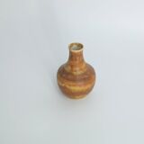 Mid-Century Scandinavian Modern Collectible Small Brown Stoneware Vase by Gunnar Borg for Höganäs