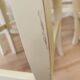 Set of 6 Vintage White Wooden Stool 1970s Boho Thatched Seat