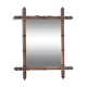 Ancien miroir cadre en bois de Merisier style bambou Cherrywood Mirror Bamboo