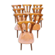 8 chaises de bistrot bois de chaîne