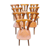 8 chaises de bistrot bois de chaîne
