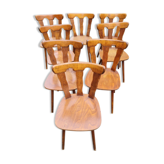 8 chaises de bistrot bois de chaîne