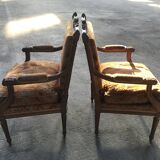 Paire de fauteuil de style Louis XVI