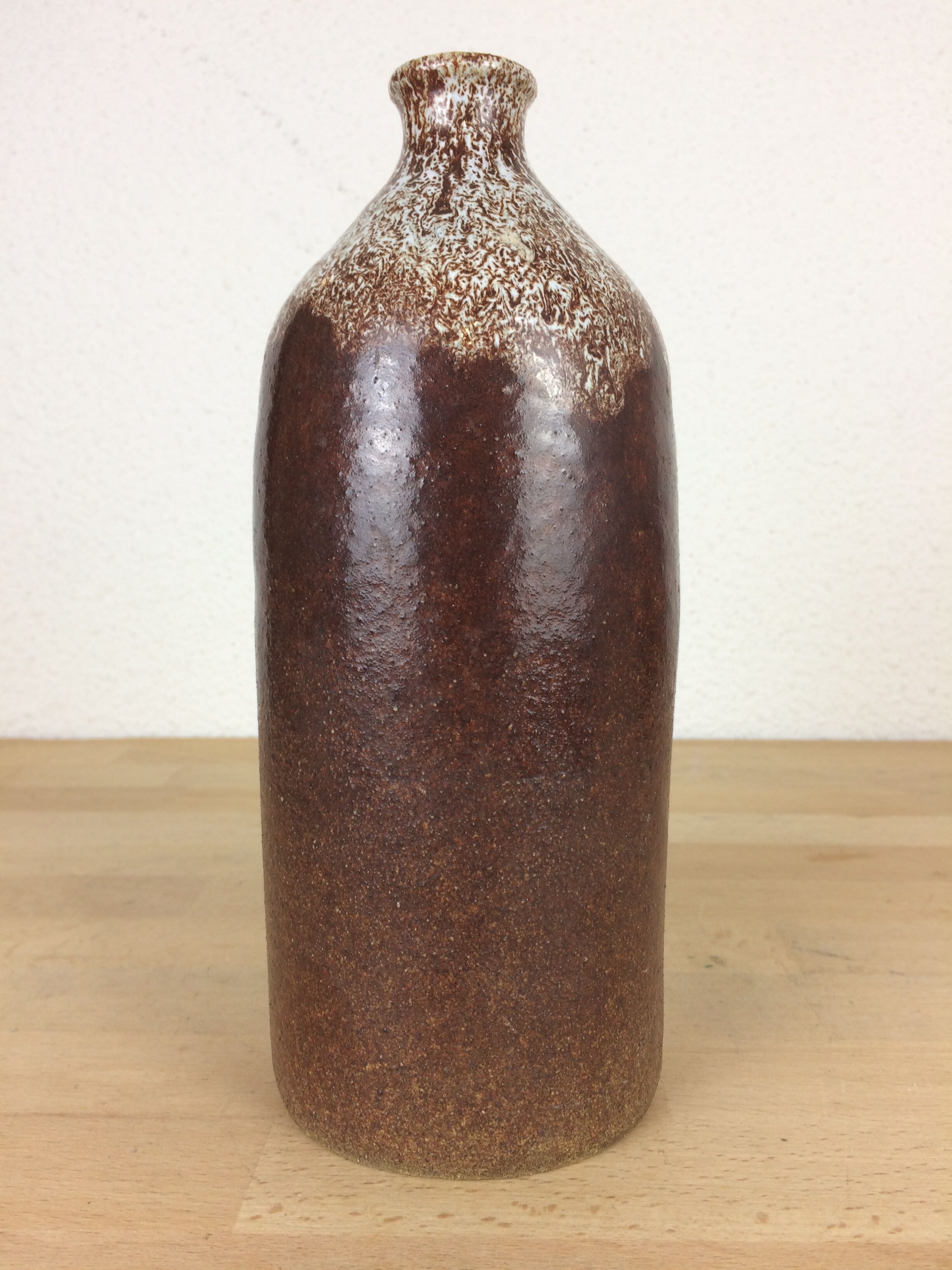 Bottle vase signed Accolay in sandstone