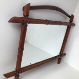 Vintage bamboo mirror
