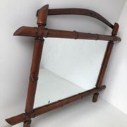 Vintage bamboo mirror