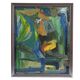 Original Mid Century Swedish Oil On Panel – “Abstract Motif” By Wilma Roos – Dated 1959 – Vintage & Framed